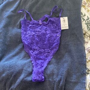 Purple Lace Women's Bodysuit